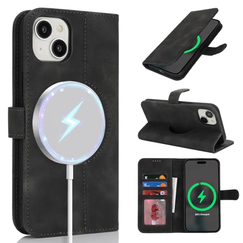 携帯電話アクセサリ iphone 14 magsafe plus スマホケース 手帳」の